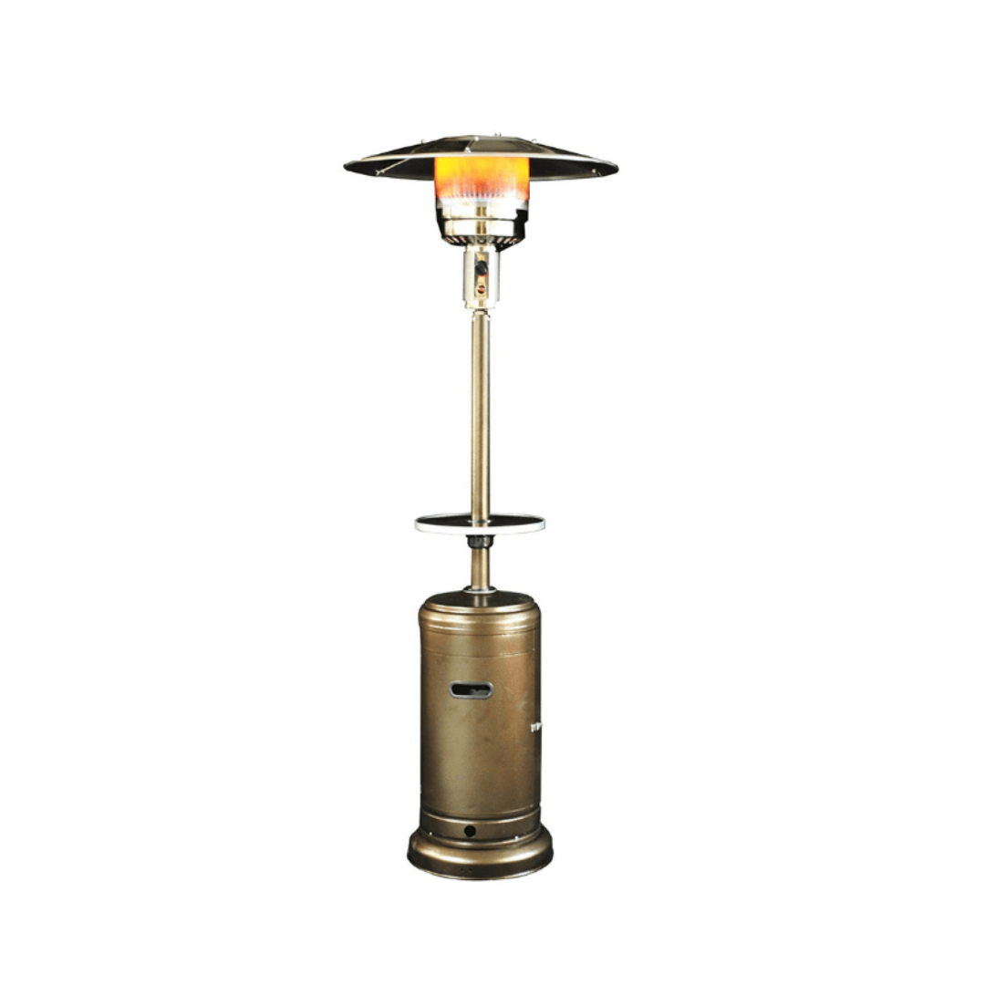 SUNHEAT Classic Umbrella Design Portable Propane Patio Heater with Drink Table