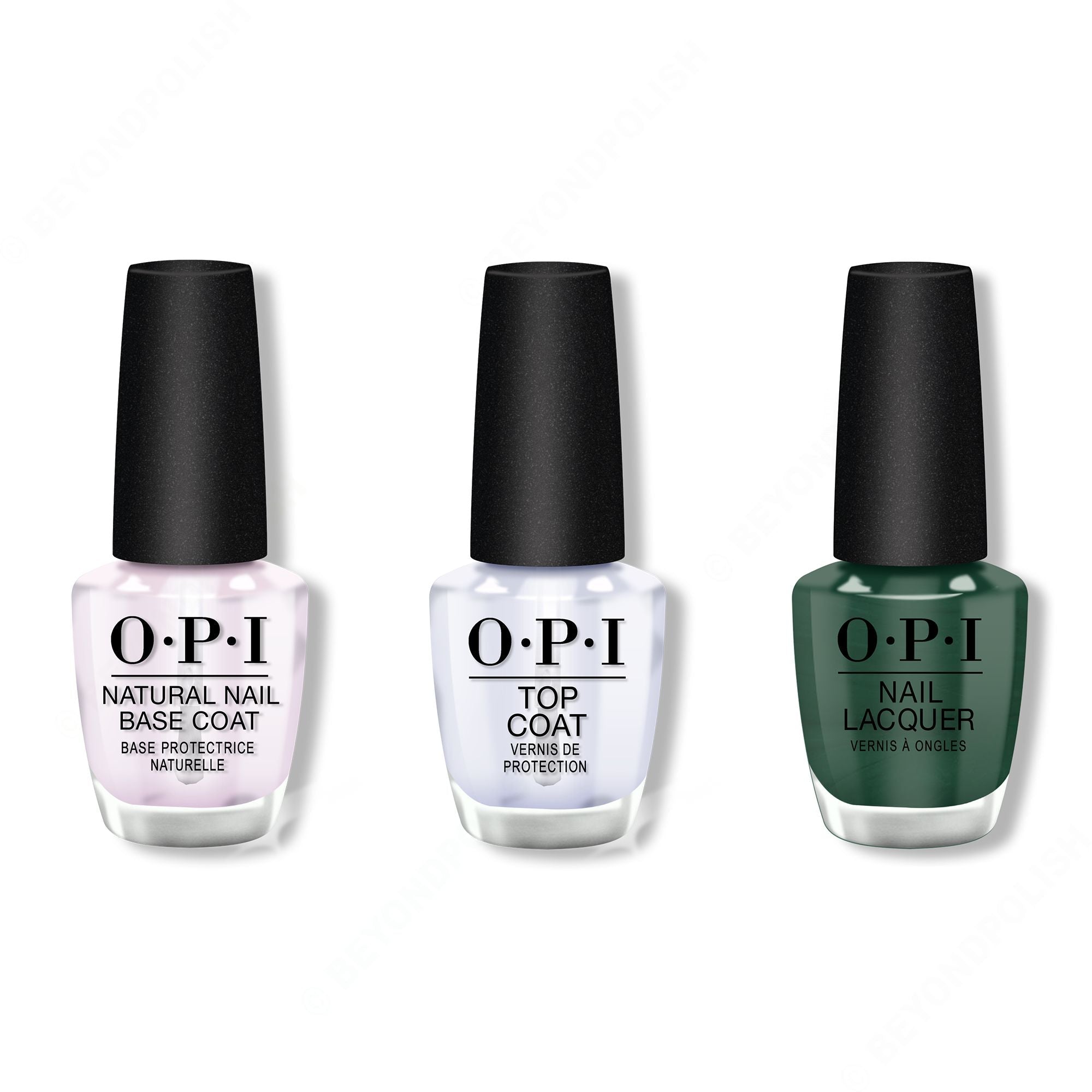 OPI - Nail Lacquer Combo - Base, Top & Stay Off the Lawn!! 0.5 oz - #NLW54