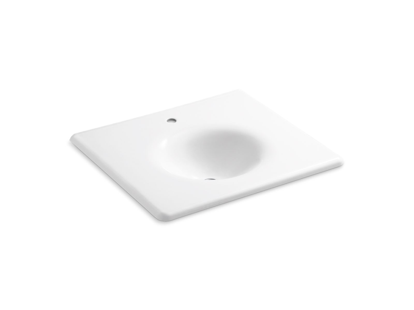 KOHLER K-3048-1 Iron/Impressions 25" Enameled cast iron vanity top with integrated round sink