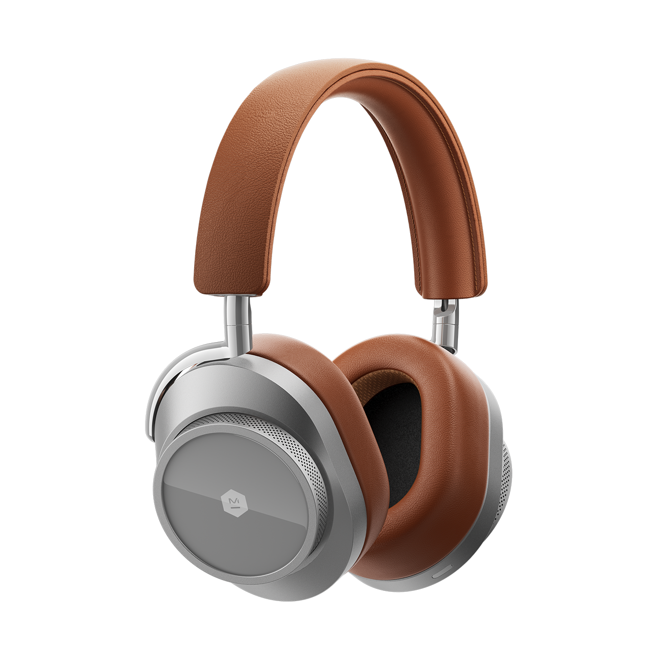 Master & Dynamic® MW75 Wireless Premium Leather Headphones - Silver Metal/Brown