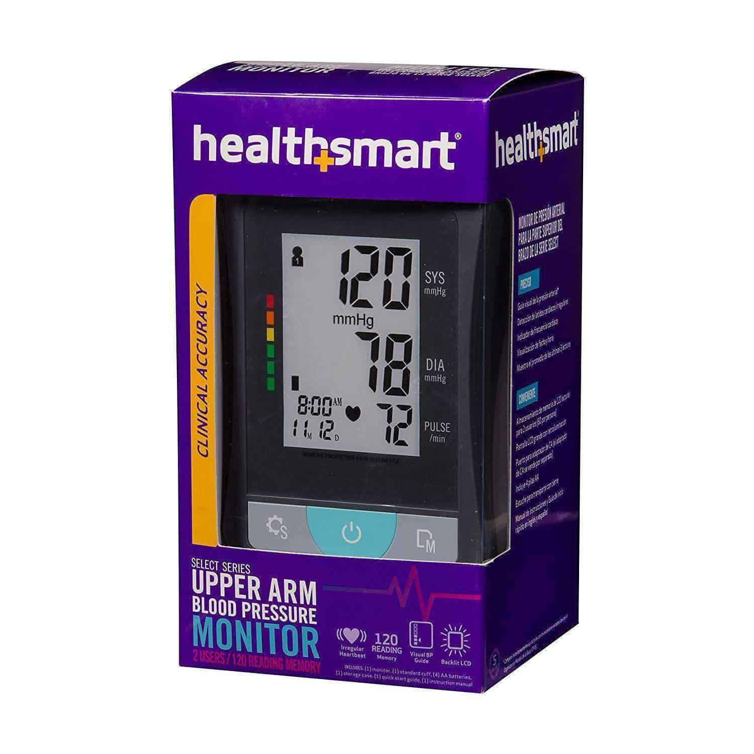 HealthSmart Blood Pressure Monitor for Upper Arm with Clinically Accurate LCD Screen