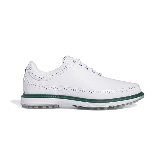 Adidas Golf Unisex MC80 Shoes Footwear White/Silver Metallic/Collegiate Green 9